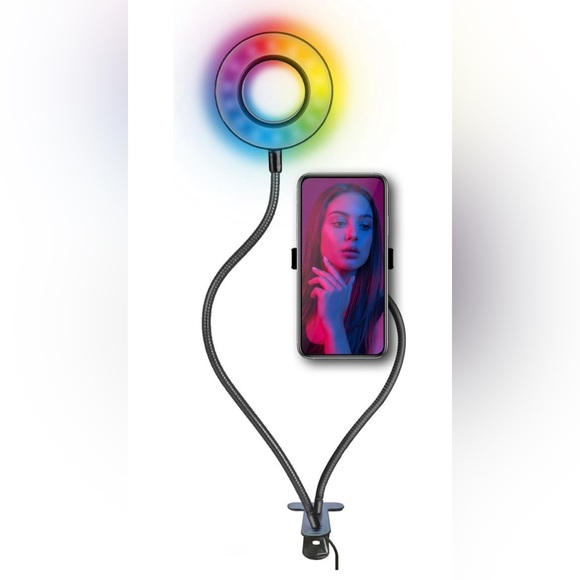 NIB New BYTECH RGB Clip-On Selfie Ring Light - Picture 2 of 4